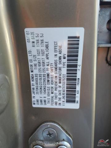 JHLRE487X7C075222 2007 HONDA CRV photo no. 12