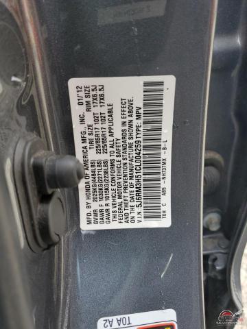 5J6RM3H51CL004259 2012 HONDA CRV photo no. 12