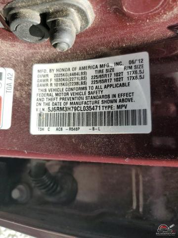 5J6RM3H79CL035471 2012 HONDA CRV photo no. 14
