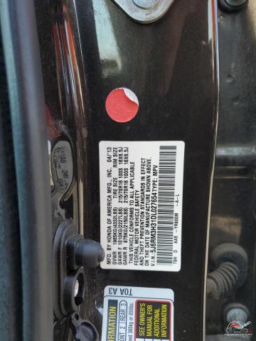 5J6RM3H31DL027654 2013 HONDA CRV photo no. 12
