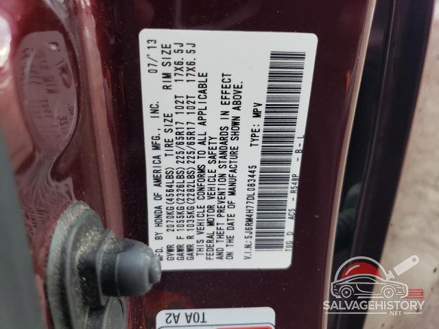 5J6RM4H77DL083445 2013 HONDA CRV photo no. 13