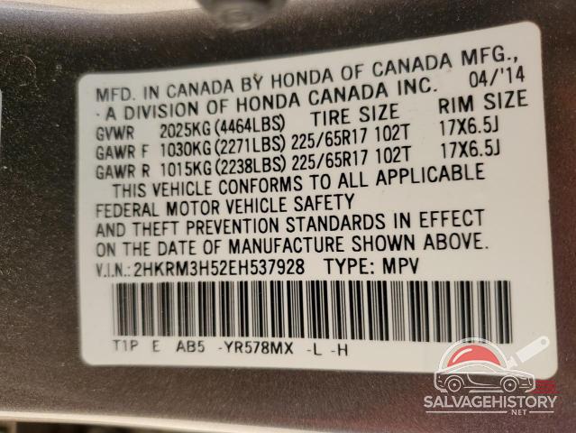 2HKRM3H52EH537928 2014 HONDA CRV photo no. 12