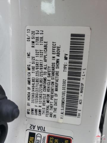 5J6RM3H70EL003592 2014 HONDA CRV photo no. 13