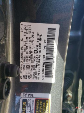 5J6RM4H78EL102831 2014 HONDA CRV photo no. 13