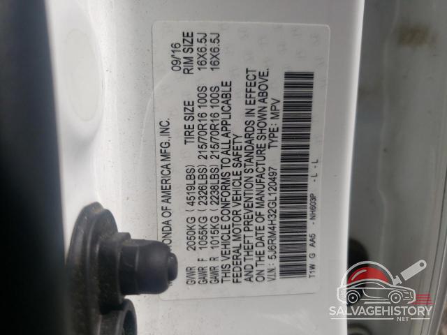 5J6RM4H32GL120497 2016 HONDA CRV photo no. 13