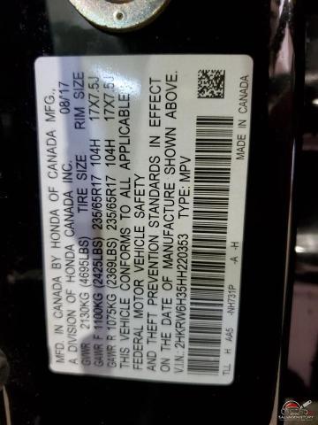 2HKRW6H35HH220353 2017 HONDA CRV photo no. 14