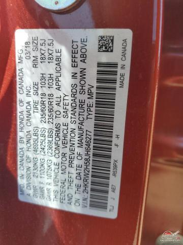 2HKRW2H58JH646277 2018 HONDA CRV photo no. 12