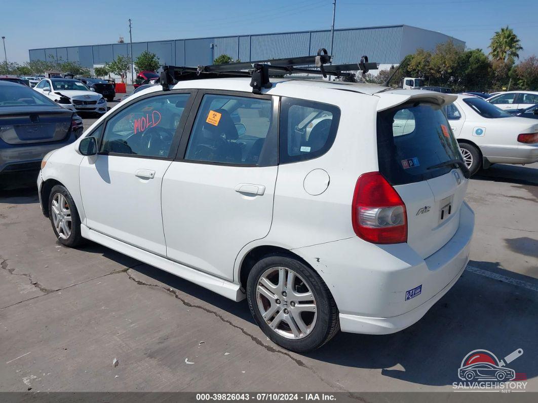 JHMGD38647S039278 2007 HONDA FIT photo no. 3