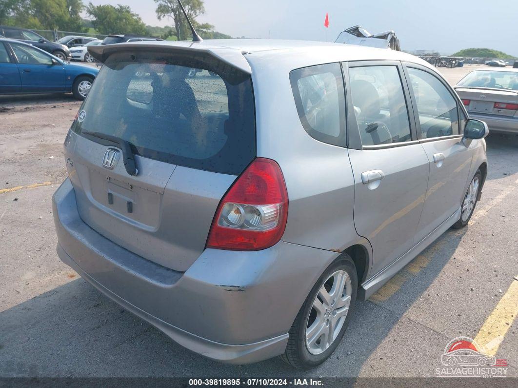 JHMGD38647S057201 2007 HONDA FIT photo no. 4