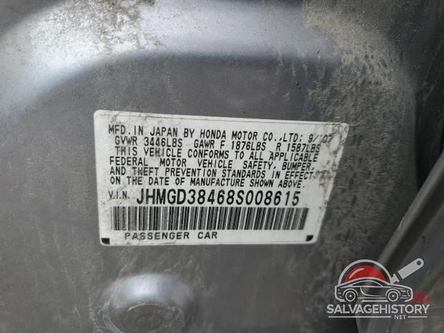 JHMGD38468S008615 2008 HONDA FIT photo no. 13