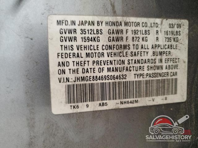 JHMGE88469S064632 2009 HONDA FIT photo no. 13