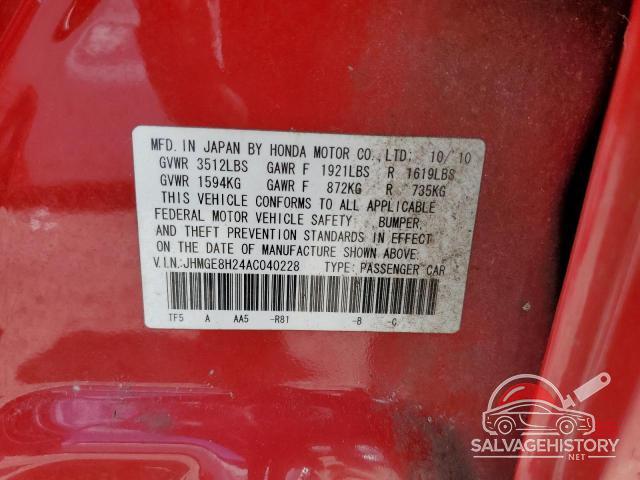 JHMGE8H24AC040228 2010 HONDA FIT photo no. 13
