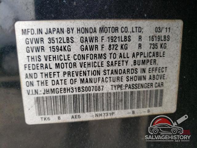 JHMGE8H31BS007087 2011 HONDA FIT photo no. 13