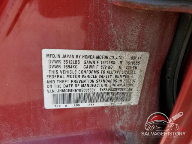 JHMGE8H61BS008301 2011 HONDA FIT photo no. 12