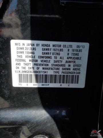 JHMGE8G30DC071541 2013 HONDA FIT photo no. 12