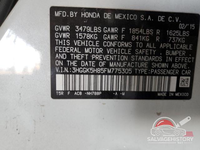 3HGGK5H85FM775305 2015 HONDA FIT photo no. 12