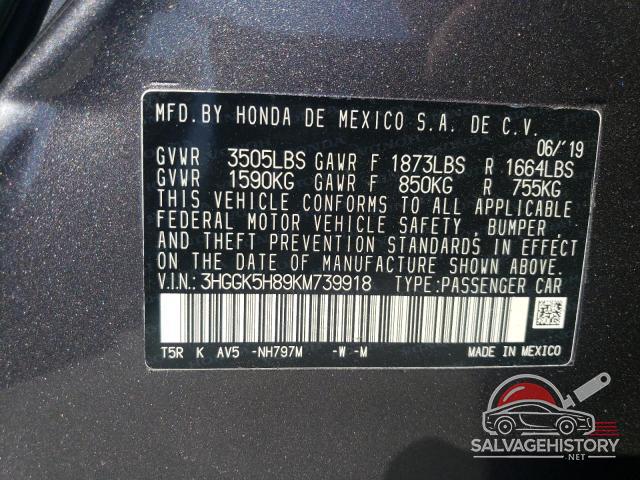 3HGGK5H89KM739918 2019 HONDA FIT photo no. 12