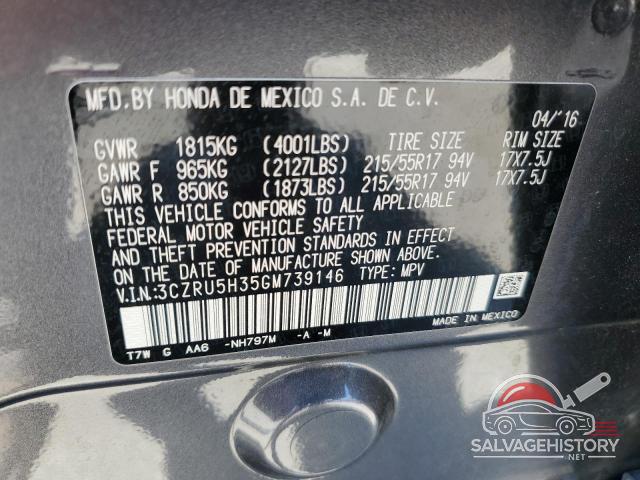 3CZRU5H35GM739146 2016 HONDA HR-V photo no. 13