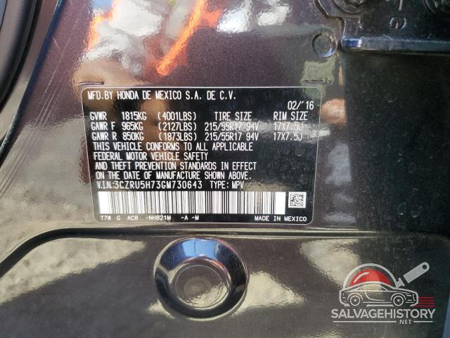 3CZRU5H73GM730643 2016 HONDA HR-V photo no. 13
