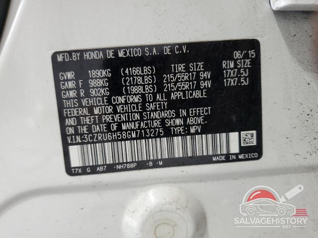 3CZRU6H58GM713275 2016 HONDA HR-V photo no. 12