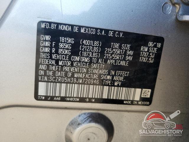 3CZRU5H39JM720946 2018 HONDA HR-V photo no. 13