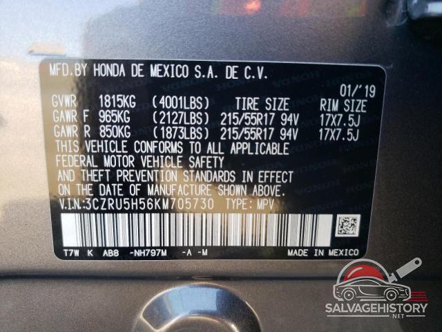 3CZRU5H56KM705730 2019 HONDA HR-V photo no. 12