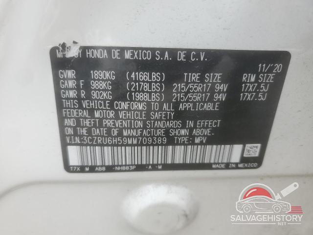 3CZRU6H59MM709389 2021 HONDA HR-V photo no. 14