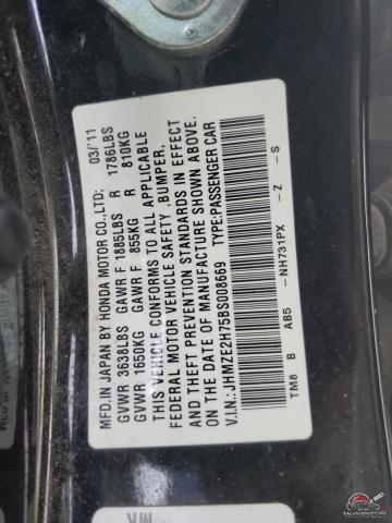 JHMZE2H75BS008669 2011 HONDA INSIGHT photo no. 12