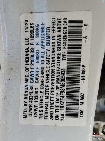 19XZE4F93ME005938 2021 HONDA INSIGHT photo no. 13