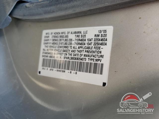 5FNRL38836B054073 2006 HONDA ODYSSEY photo no. 13