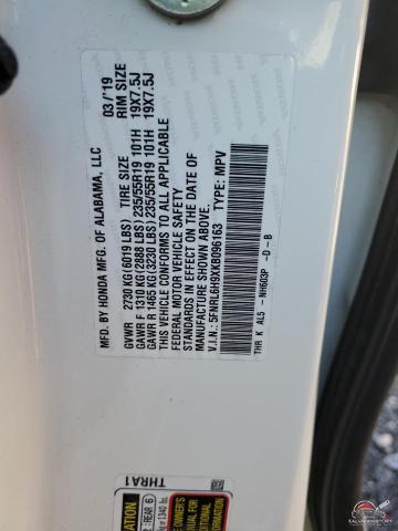 5FNRL6H9XKB096163 2019 HONDA ODYSSEY photo no. 14