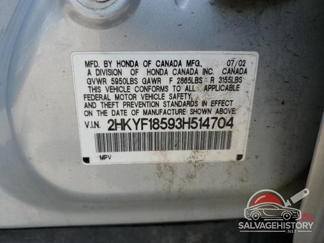 2HKYF18593H514704 2003 HONDA PILOT photo no. 11