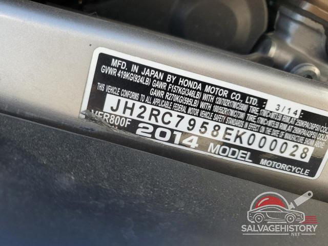 JH2RC7958EK000028 2014 HONDA VFR CYCLE photo no. 9