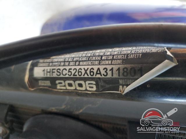 1HFSC526X6A311801 2006 HONDA VTX CYCLE photo no. 9