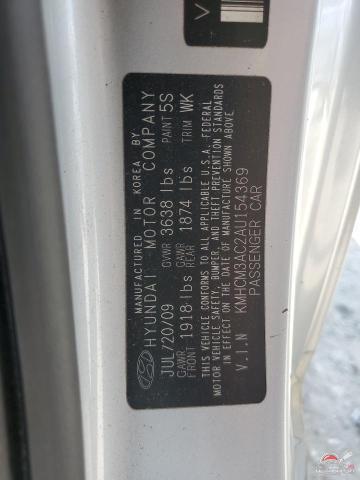 KMHCM3AC2AU154369 2010 HYUNDAI ACCENT photo no. 12