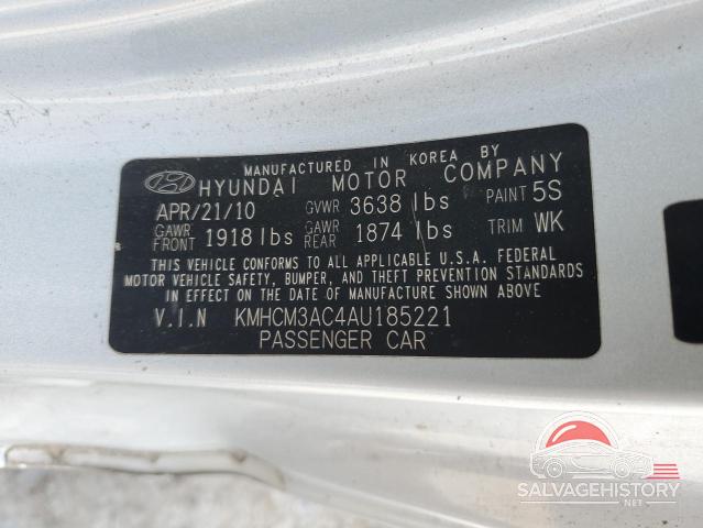 KMHCM3AC4AU185221 2010 HYUNDAI ACCENT photo no. 13