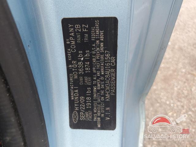 KMHCM3AC8AU161567 2010 HYUNDAI ACCENT photo no. 12