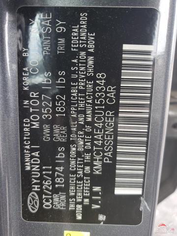 KMHCT4AE4CU153348 2012 HYUNDAI ACCENT photo no. 13