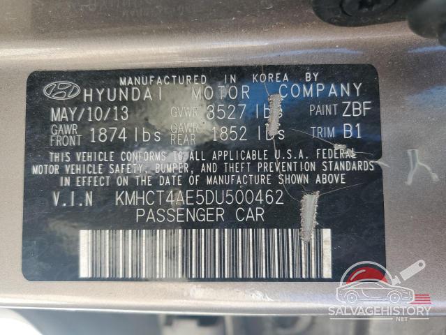 KMHCT4AE5DU500462 2013 HYUNDAI ACCENT photo no. 12