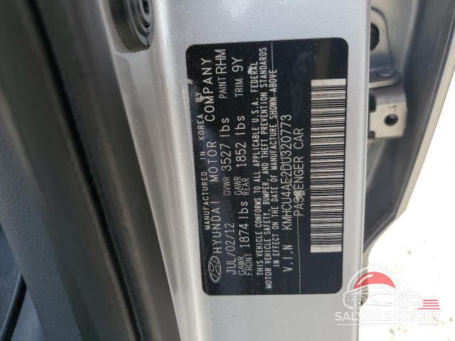 KMHCU4AE2DU320773 2013 HYUNDAI ACCENT photo no. 12