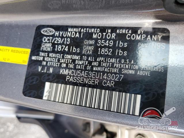 KMHCU5AE3EU143027 2014 HYUNDAI ACCENT photo no. 12