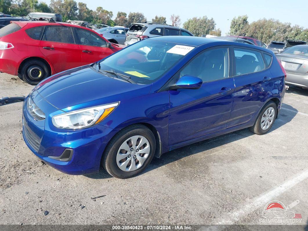 KMHCT5AEDFU200613 2015 HYUNDAI ACCENT photo no. 2