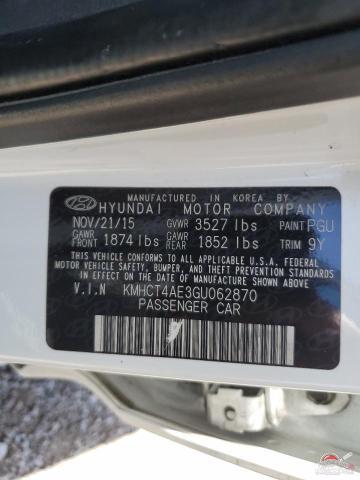 KMHCT4AE3GU062870 2016 HYUNDAI ACCENT photo no. 12