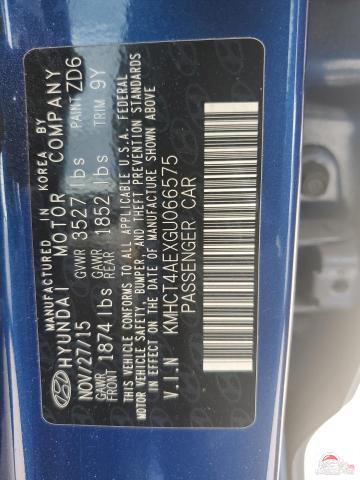 KMHCT4AEXGU066575 2016 HYUNDAI ACCENT photo no. 13