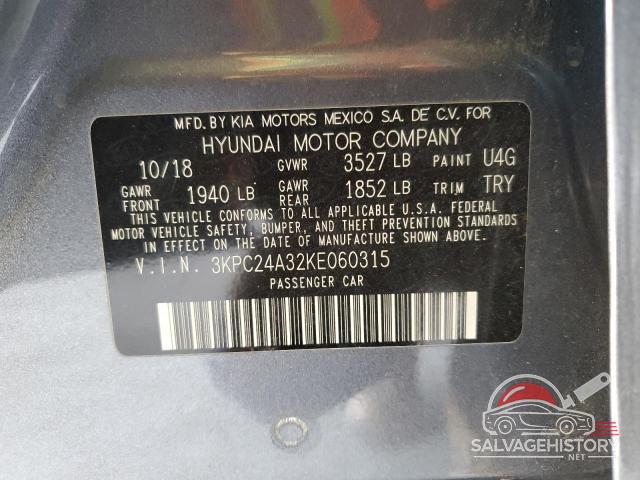 3KPC24A32KE060315 2019 HYUNDAI ACCENT photo no. 13