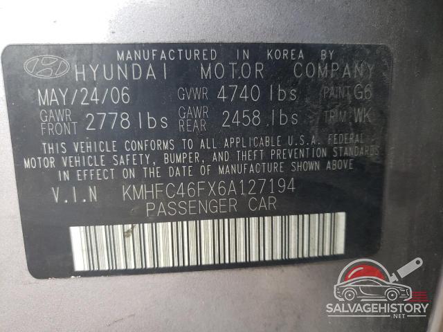 KMHFC46FX6A127194 2006 HYUNDAI AZERA photo no. 13