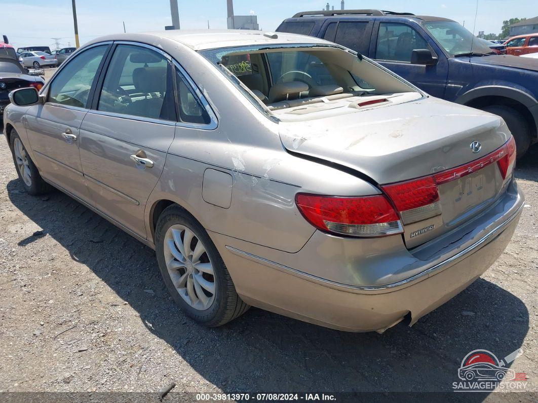 KMHFC46F08A301700 2008 HYUNDAI AZERA photo no. 3