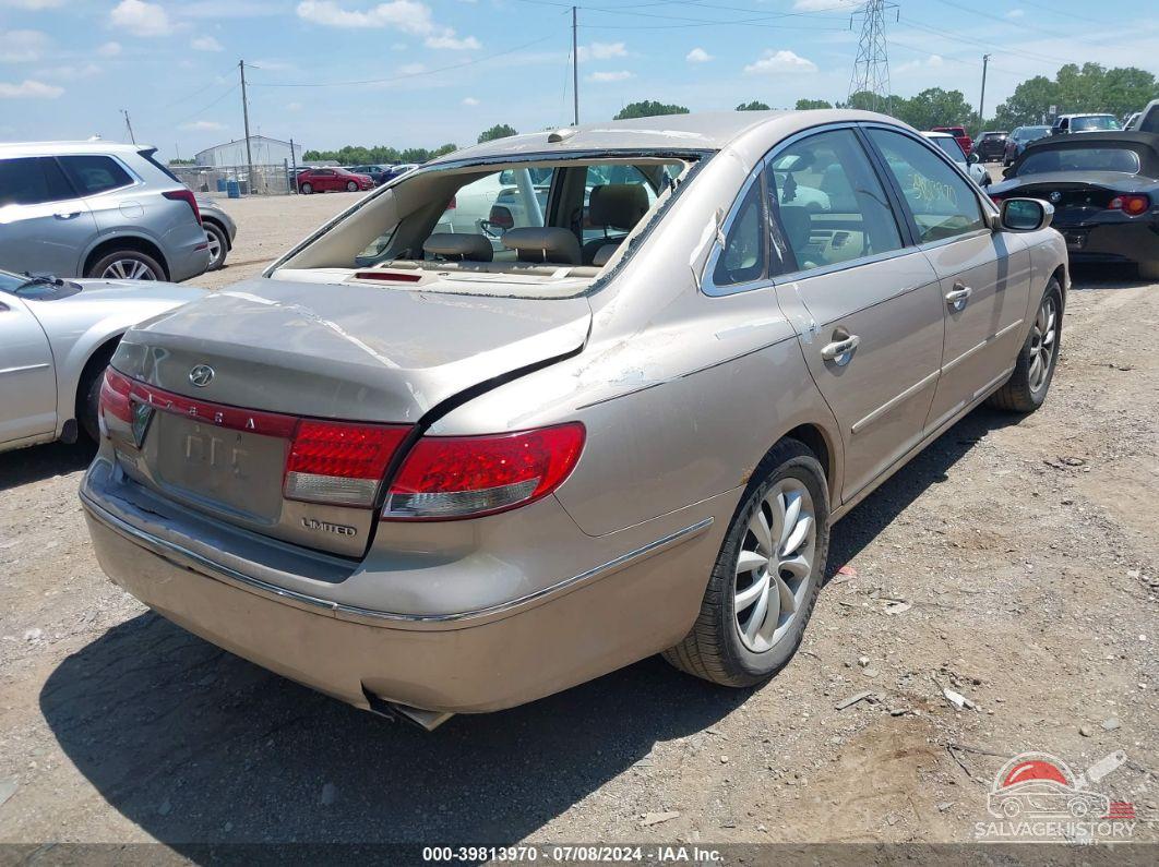 KMHFC46F08A301700 2008 HYUNDAI AZERA photo no. 4