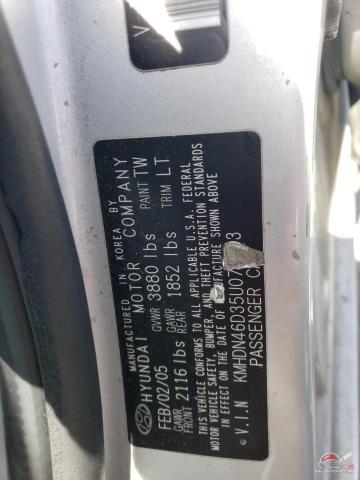 KMHDN46D35U077803 2005 HYUNDAI ELANTRA photo no. 12