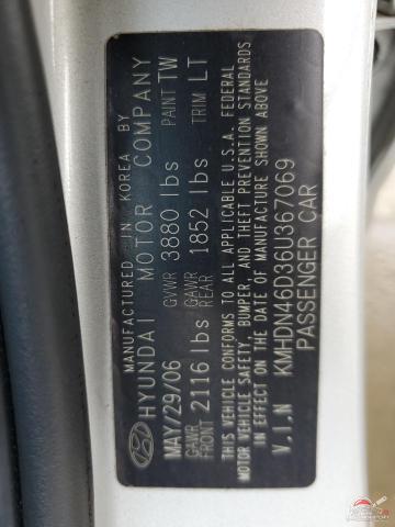 KMHDN46D36U367069 2006 HYUNDAI ELANTRA photo no. 12